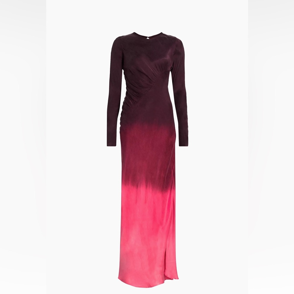 SWF SWF Fluid Drape Dip-Dye Maxi Dress in Rouge.